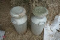 2 X AL MILK CHURNS - 2