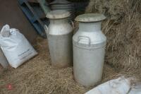 2 X AL MILK CHURNS - 3