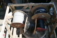 WOODEN CRATE AND 4 REELS OF COPPER CABLE - 2