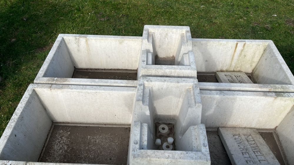 2 MAXWELL CONCRETE WATER TROUGHS