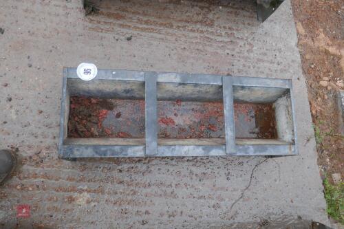 3' GALVANISED GROUND FEED TROUGH