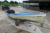 ALOUETTE FIBRE GLASS BOAT & TROLLEY - 2