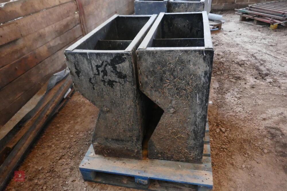 2 x 3' BLACK PLASTIC PIG FEEDERS