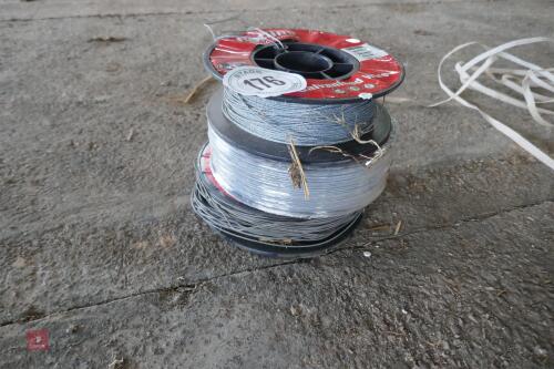 3 REELS OF GALVANISED WIRE