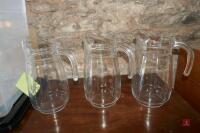 9 GLASS WATER JUGS - 3