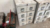 8 DRAW METAL CABINET & CONTENTS - 2