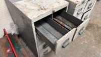 8 DRAW METAL CABINET & CONTENTS - 3