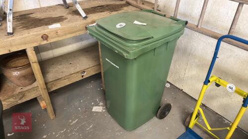 GREEN WHEELIE BIN