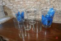 9 ASSORTED GLASS VASES - 4