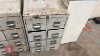 8 DRAW METAL CABINET & CONTENTS