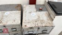 8 DRAW METAL CABINET & CONTENTS - 2