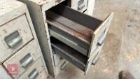 8 DRAW METAL CABINET & CONTENTS - 3