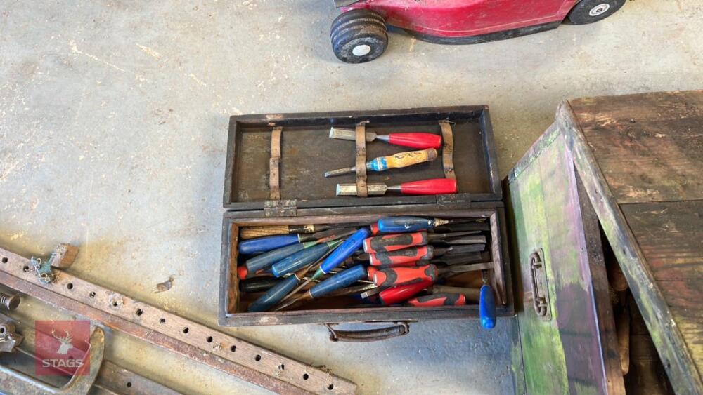 BOX OF CHISELS