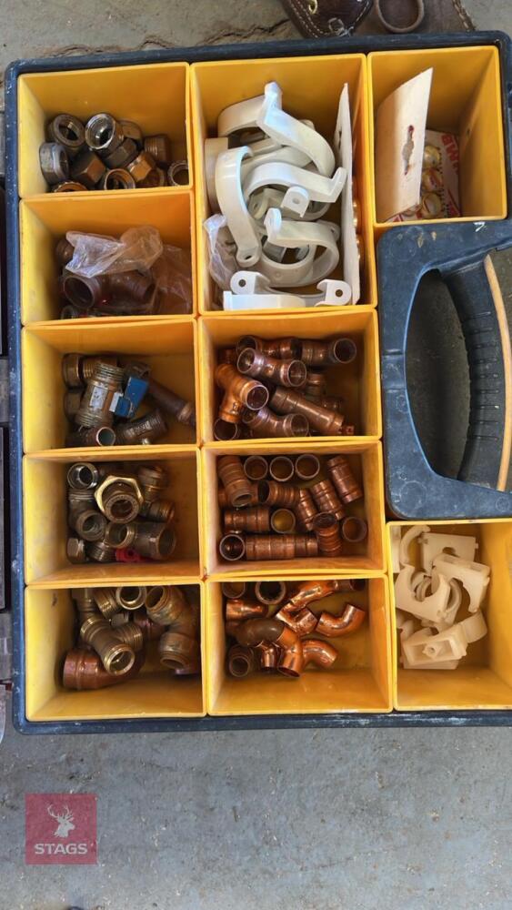 BOX OF PLUMBING FITTINGS