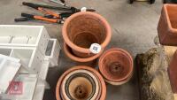 QUANTITY OF CLAY PLANT POTS - 4