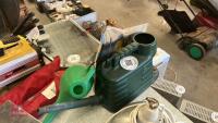 2 WATERING CANS AND GARDENING TOOL BELT - 2