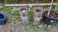 2 OWL PLANTERS - 2