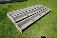 3 IAE GALV 9' GROUND FEED TROUGHS