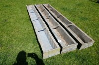 3 IAE GALV 9' GROUND FEED TROUGHS - 3