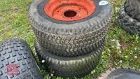 2 X LAWN WHEELS & TYRES- PERISHED - 3