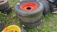 2 X LAWN WHEELS & TYRES- PERISHED - 4