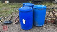 4 BLUE BARRELS