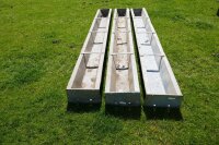 3 IAE GALV 9' GROUND FEED TROUGHS - 5