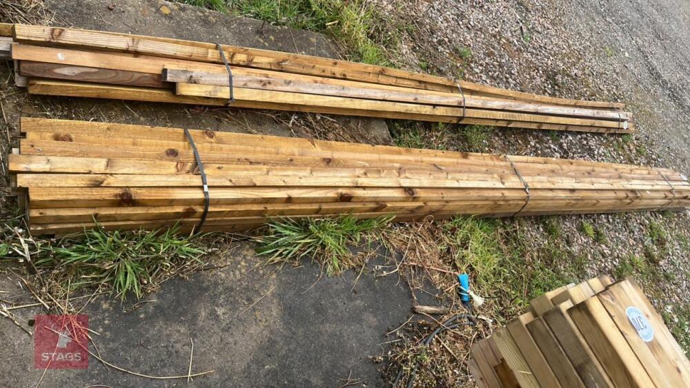 28 X 4.8M X 2.5'' X 1.5'' TIMBER RAILS