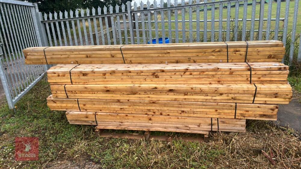 25 X 3M X 2.5'' X 1.5'' TIMBER RAILS