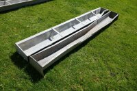 2 X 9' GALV GROUND FEED TROUGHS - 2