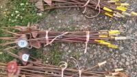 QTY OF METAL PIG TAIL FENCE STAKES