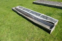 2 X 9' GALV GROUND FEED TROUGHS - 4