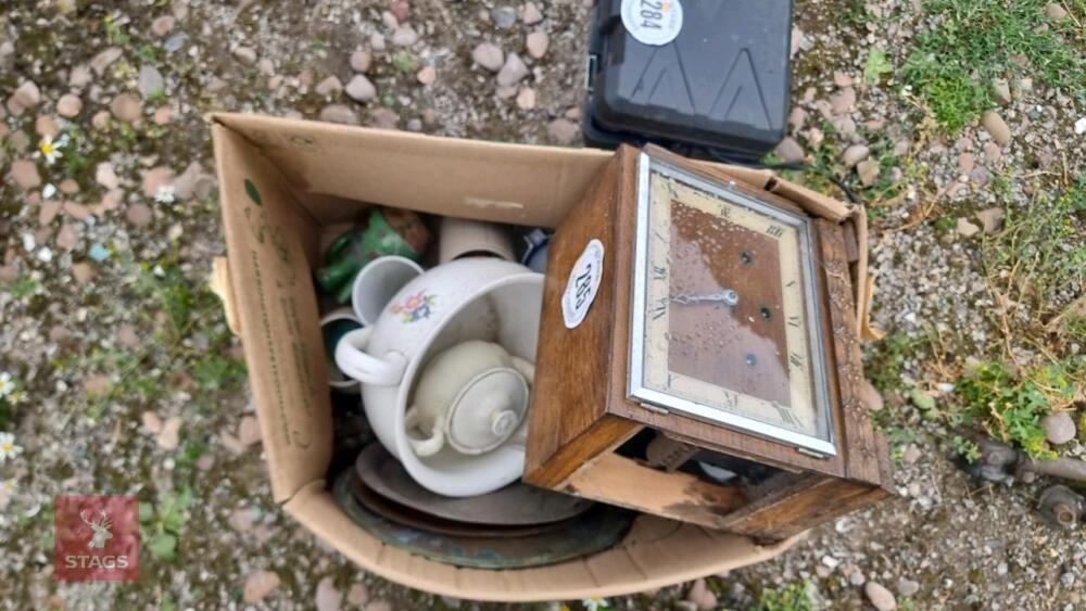 BOX OF HOUSEHOLD SUNDRIES