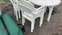 PLASTIC PATIO TABLE & 4 CHAIRS - 3