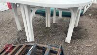 PLASTIC PATIO TABLE & 4 CHAIRS - 6