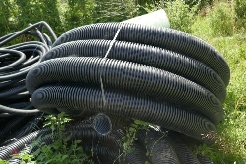 2 50 METRE LENGTHS PLASTIC PIPE