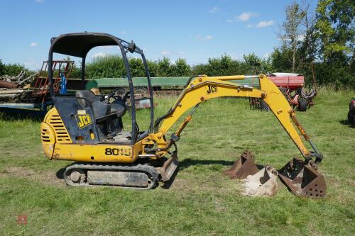 2001 JCB 8015 1 1/2 TON MINI DIGGER