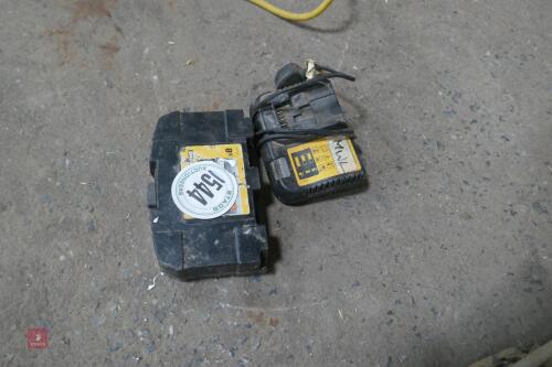 DEWALT BATTERY CHARGER AND DRILL BITS