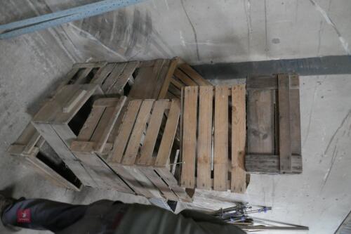 10 VINTAGE WOODEN CRATES