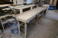 15' X 20'' X 3' HOMEMADE WORK BENCH - 8