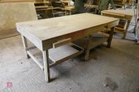 HOMEMADE WOODWORKING TABLE