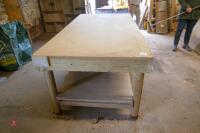 HOMEMADE WOODWORKING TABLE - 9