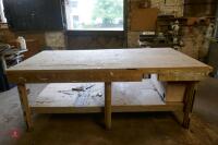 HOMEMADE WOODWORKING TABLE - 8