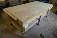 HOMEMADE WOODWORKING TABLE - 9