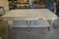 HOMEMADE WOODWORKING TABLE - 11