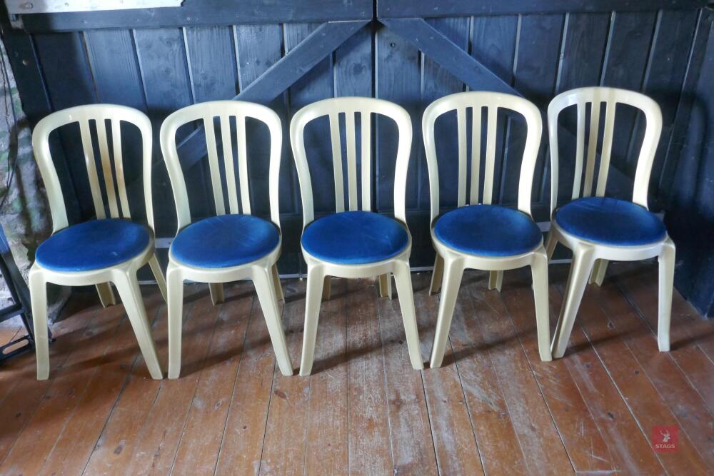 36 GOLD BISTRO CUSHIONED CHAIRS