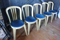 36 GOLD BISTRO CUSHIONED CHAIRS - 2