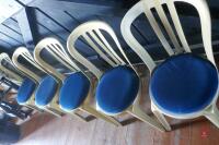 36 GOLD BISTRO CUSHIONED CHAIRS - 8