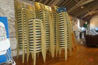 17 GOLD BISTRO CUSHIONED CHAIRS - 8