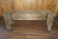 2 RUSTIC WOODEN BENCHES - 4